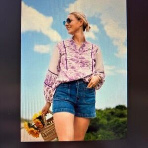 NWOT Sue Sartor Bangalore Tunic in Lilac Size Small